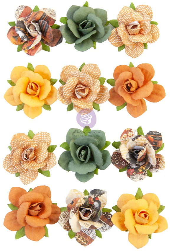 Prima Marketing Mulberry Paper Flowers Beautiful Sunset/Diamond