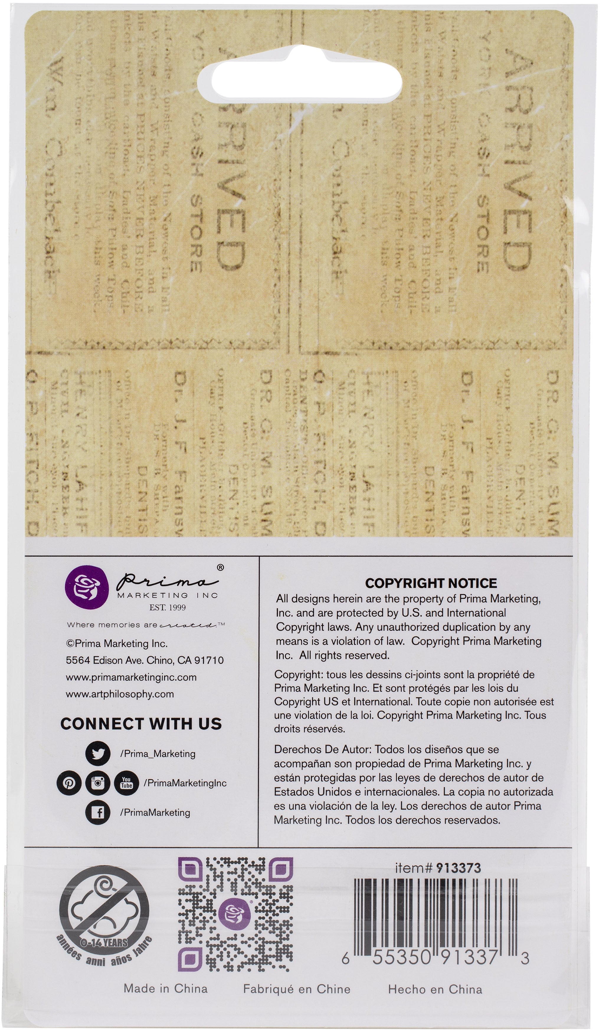 Prima Marketing Julie Nutting Frayed Denim Say It In Crystal Assorted Dots 48/Pkg