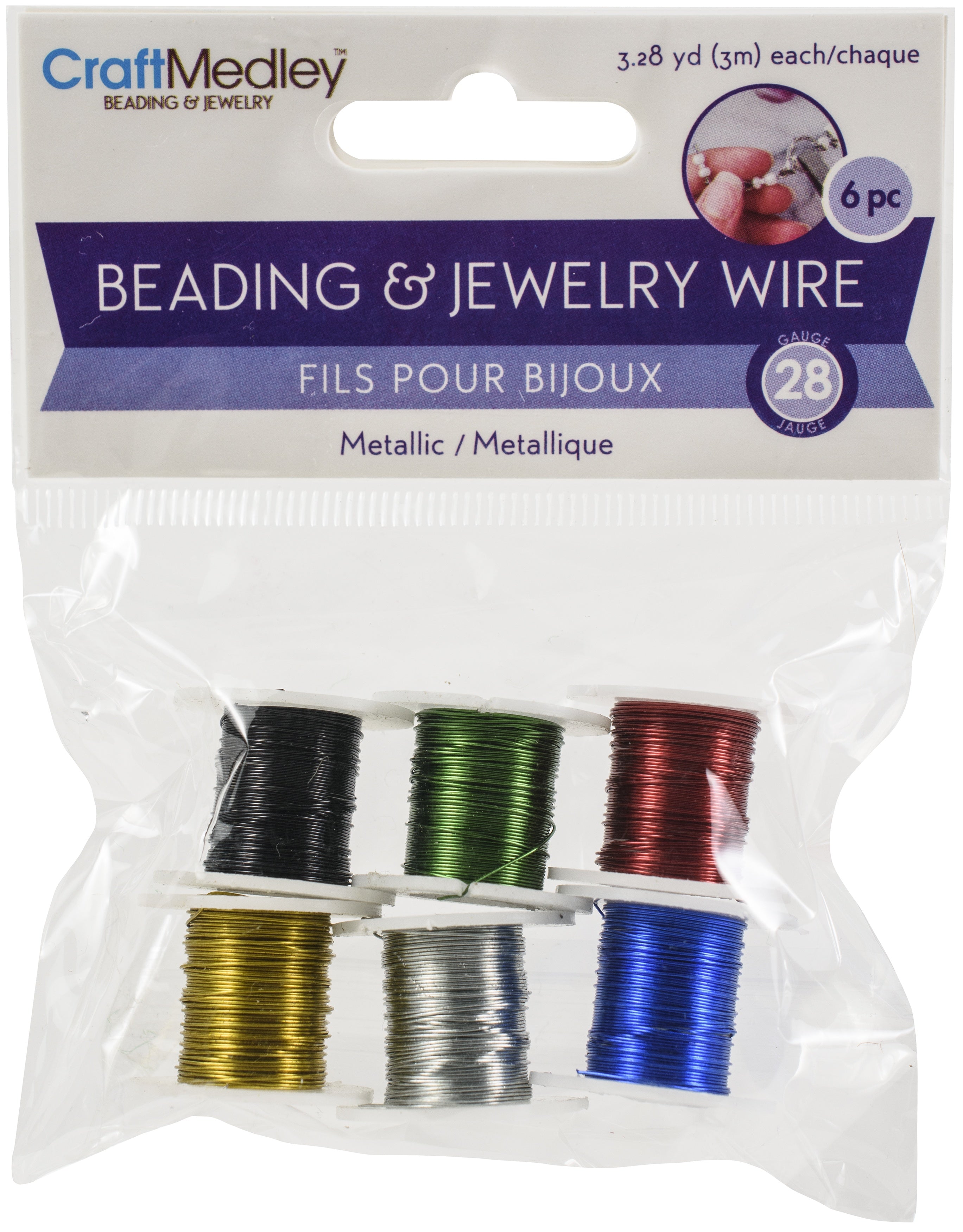 Metallic Wire 28g 6/Pkg Basic