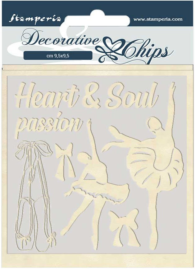 Stamperia Decorative Chips 5.5"X5.5"-Passion Dancer