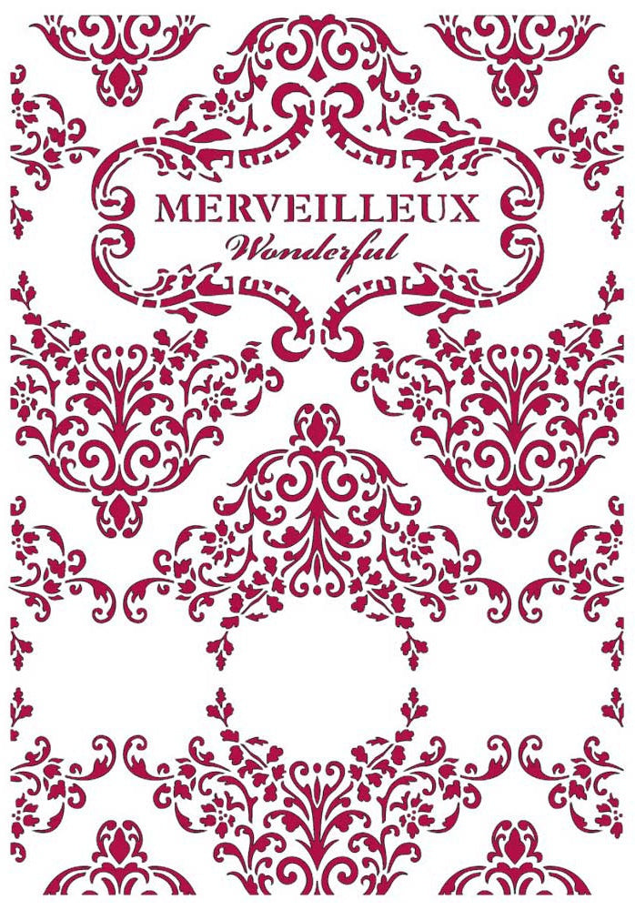 Stamperia Stencil G 8.27"X11.69" Sea Dream Wonderful, Romantic