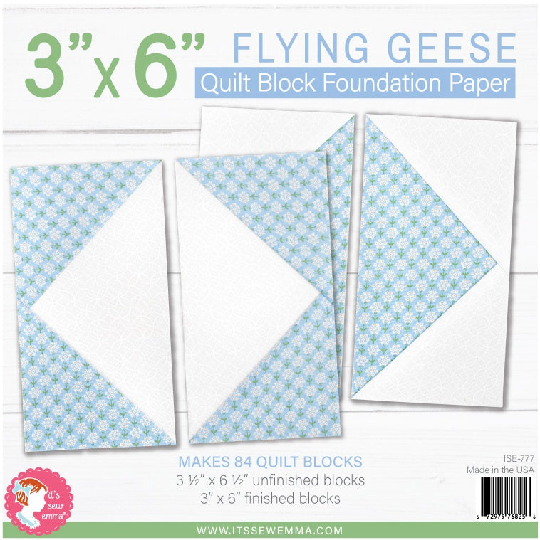It's Sew Emma Quilt Block Foundation Paper-3"X6" Flying Geese