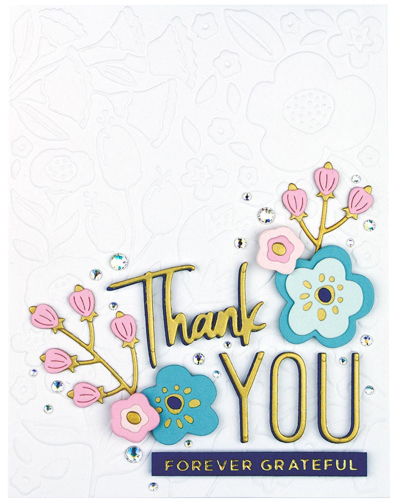 Spellbinders Embossing Folder Simply Perfect Florets
