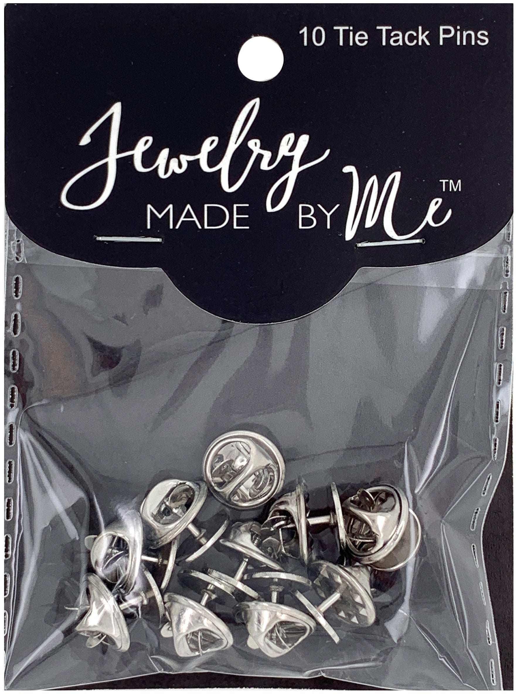Tie Tack Pin Back 10/Pkg Silver