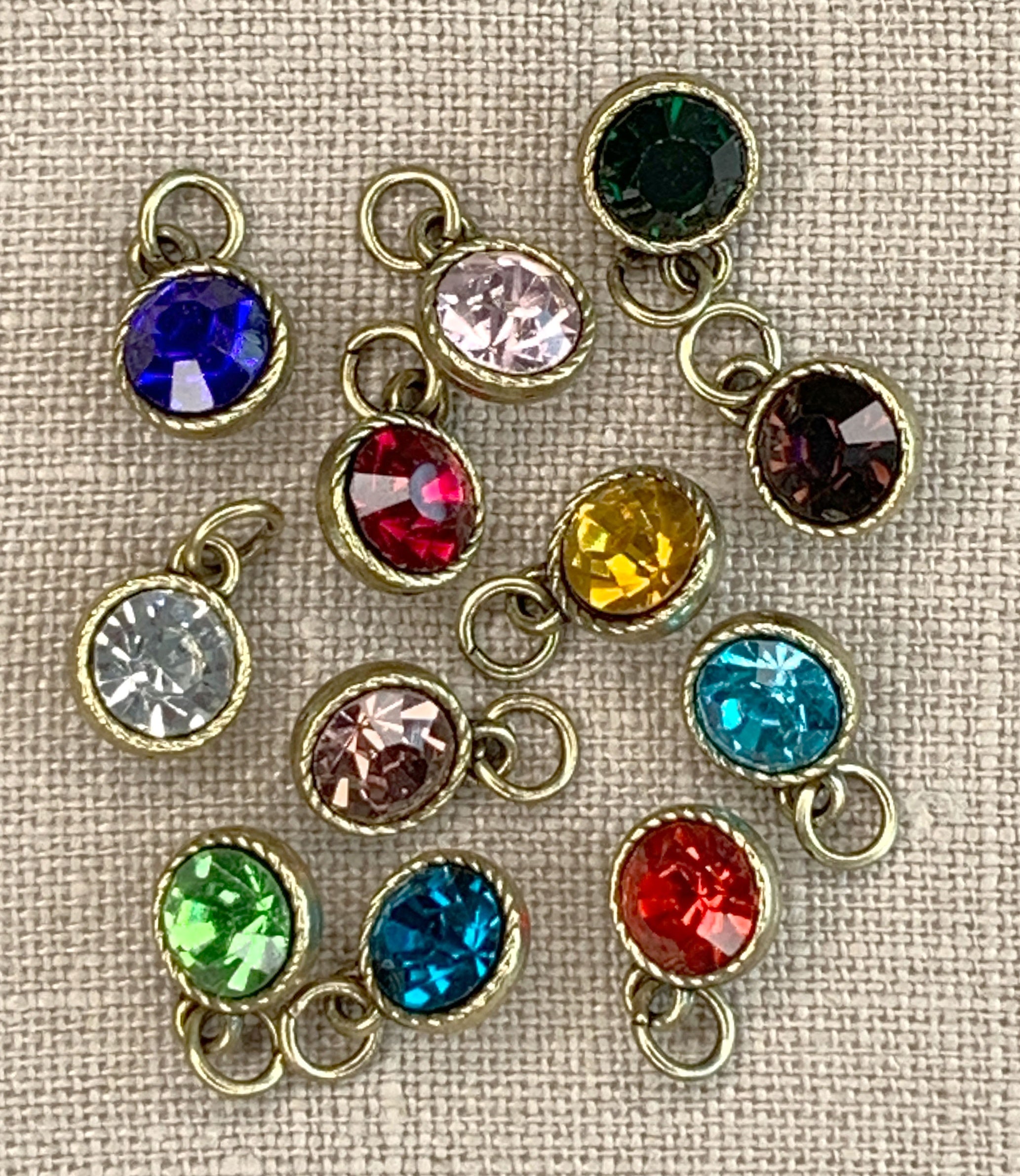 Charms 12/Pkg Birthstones