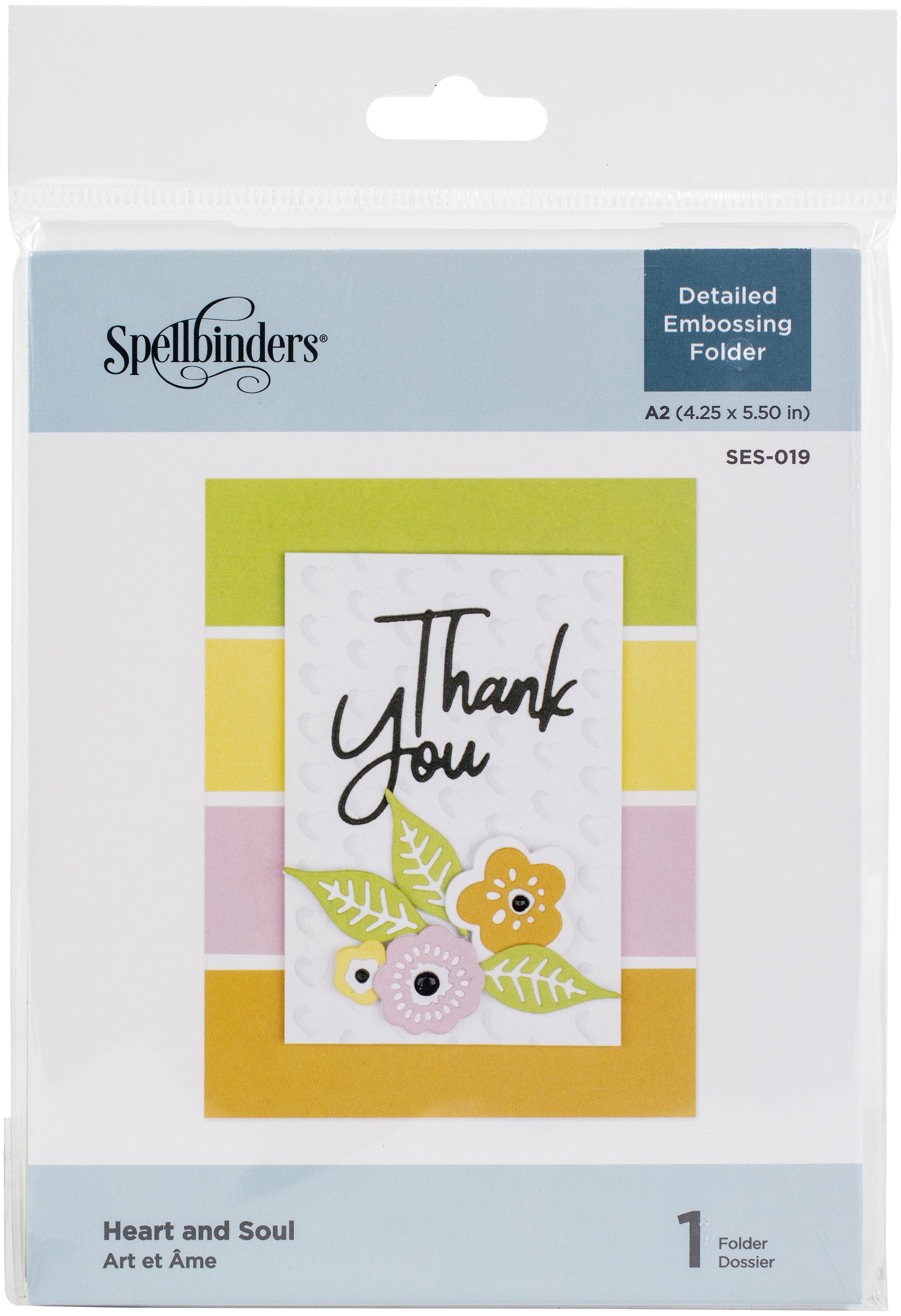 Spellbinders Embossing Folder Heart & Soul