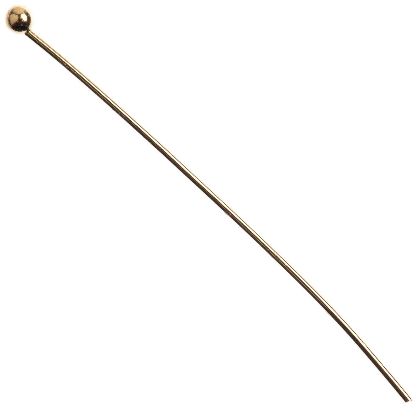 Ball Head Pins 35x.5mm 24ga 58/Pkg 18kt Gold Plated