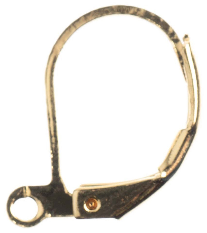 Earring Lever Back 16mm 12/Pkg 18kt Gold Plated
