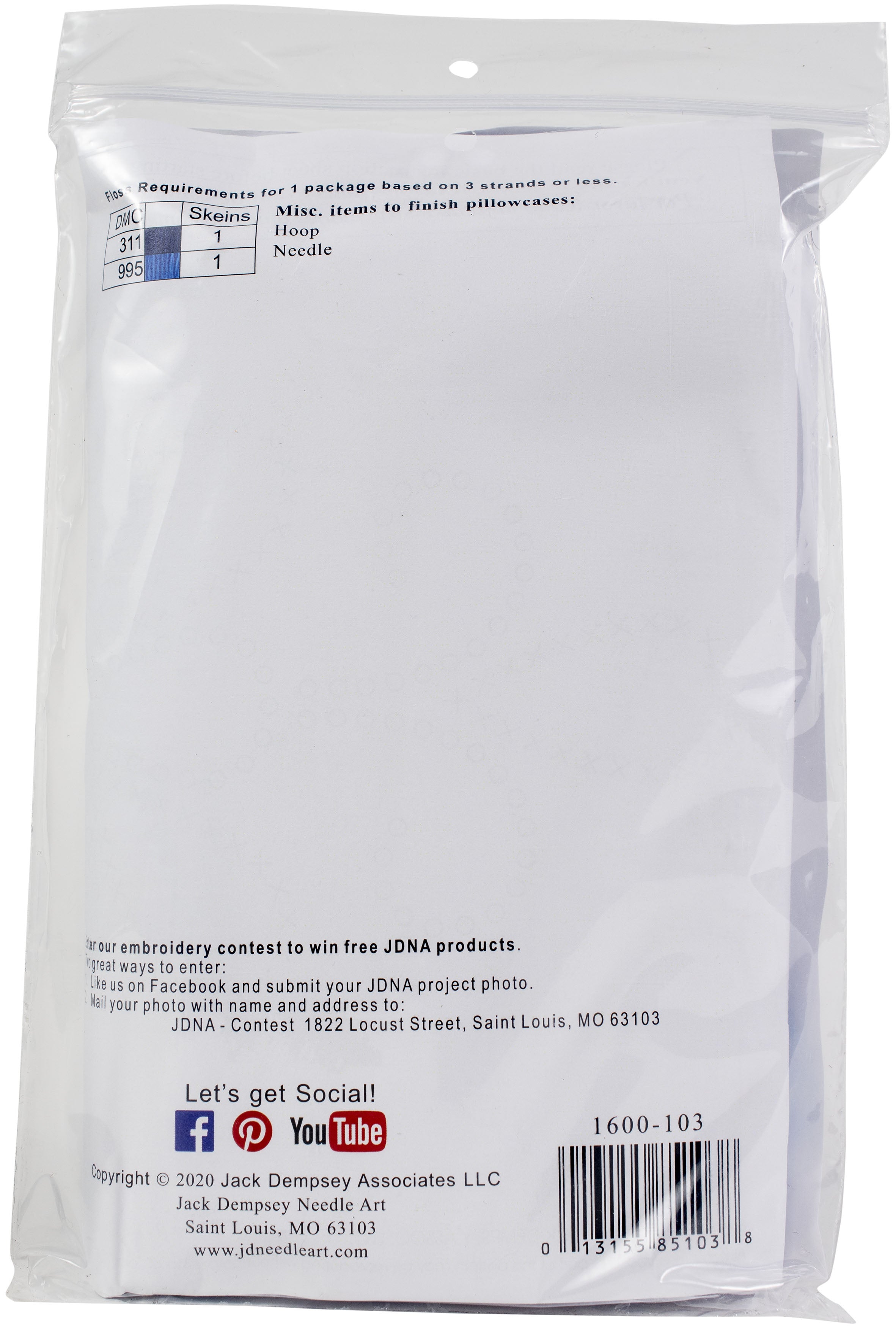 Jack Dempsey Stamped Pillowcases W/White Perle Edge 2/Pkg XX Design