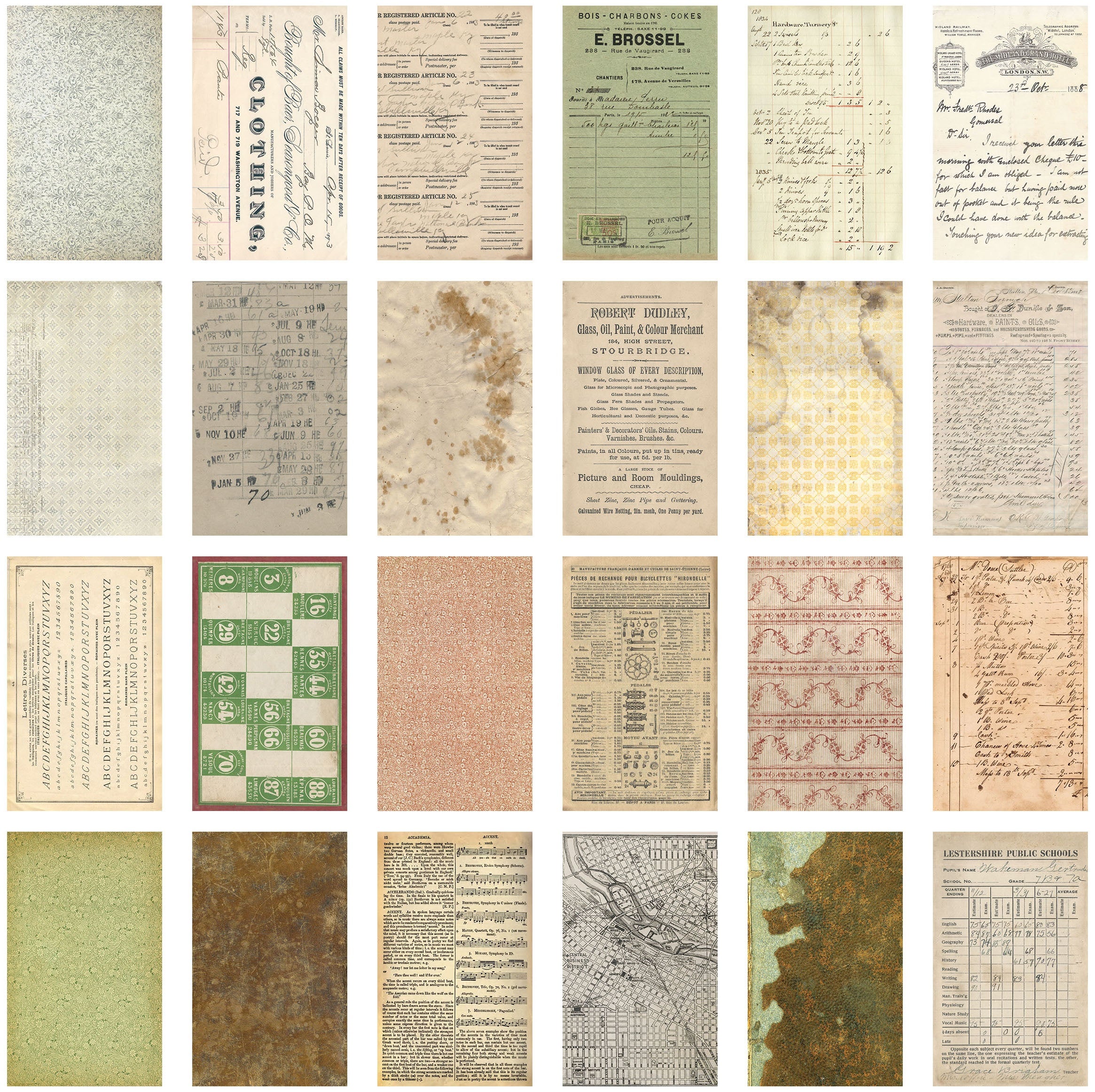 Idea-Ology Backdrops Double-Sided Cardstock 6"X10" 24/Pkg Volume #1