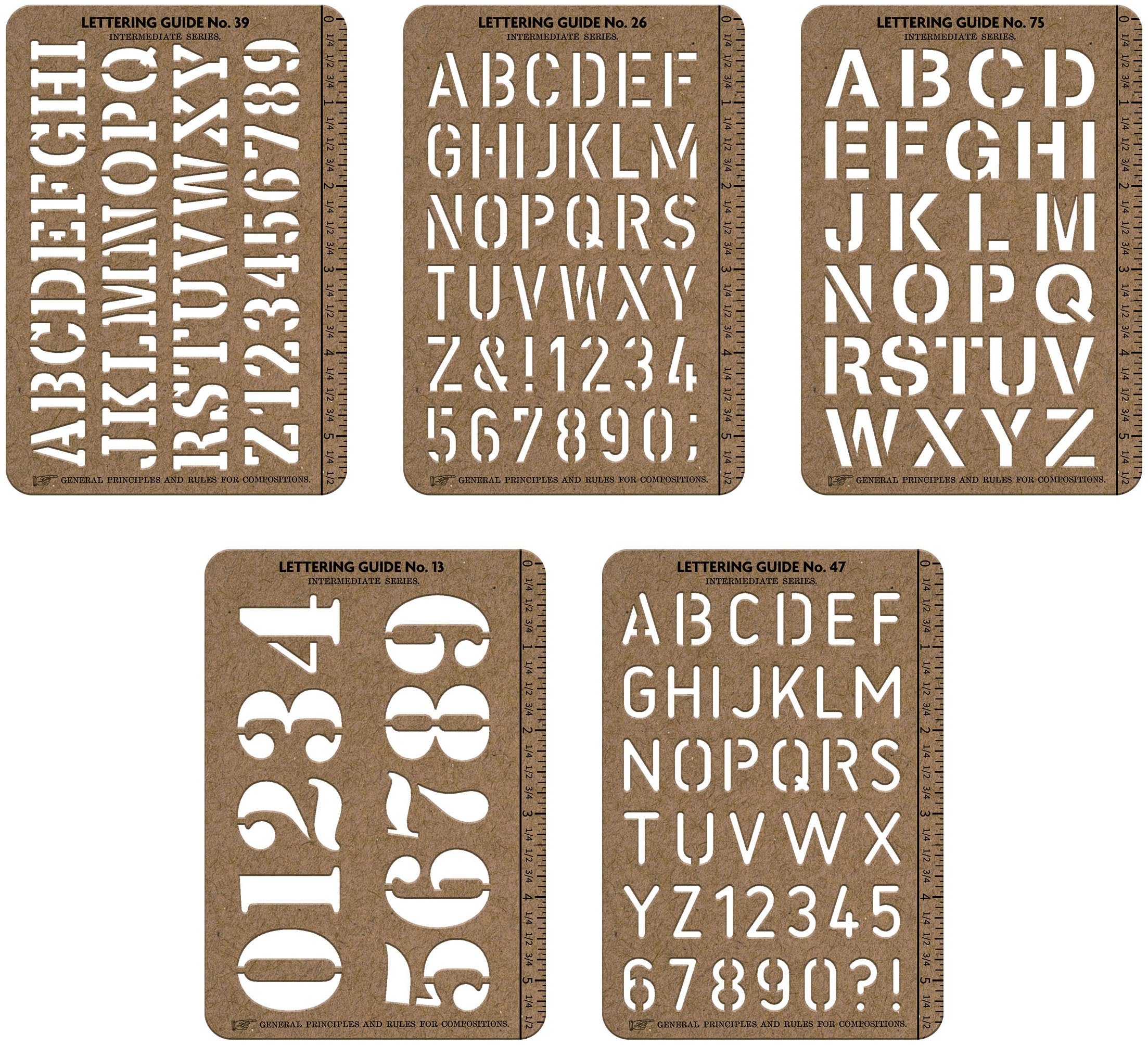 Idea-Ology Stencil Cards 5.375"X3.75" 5/Pkg  