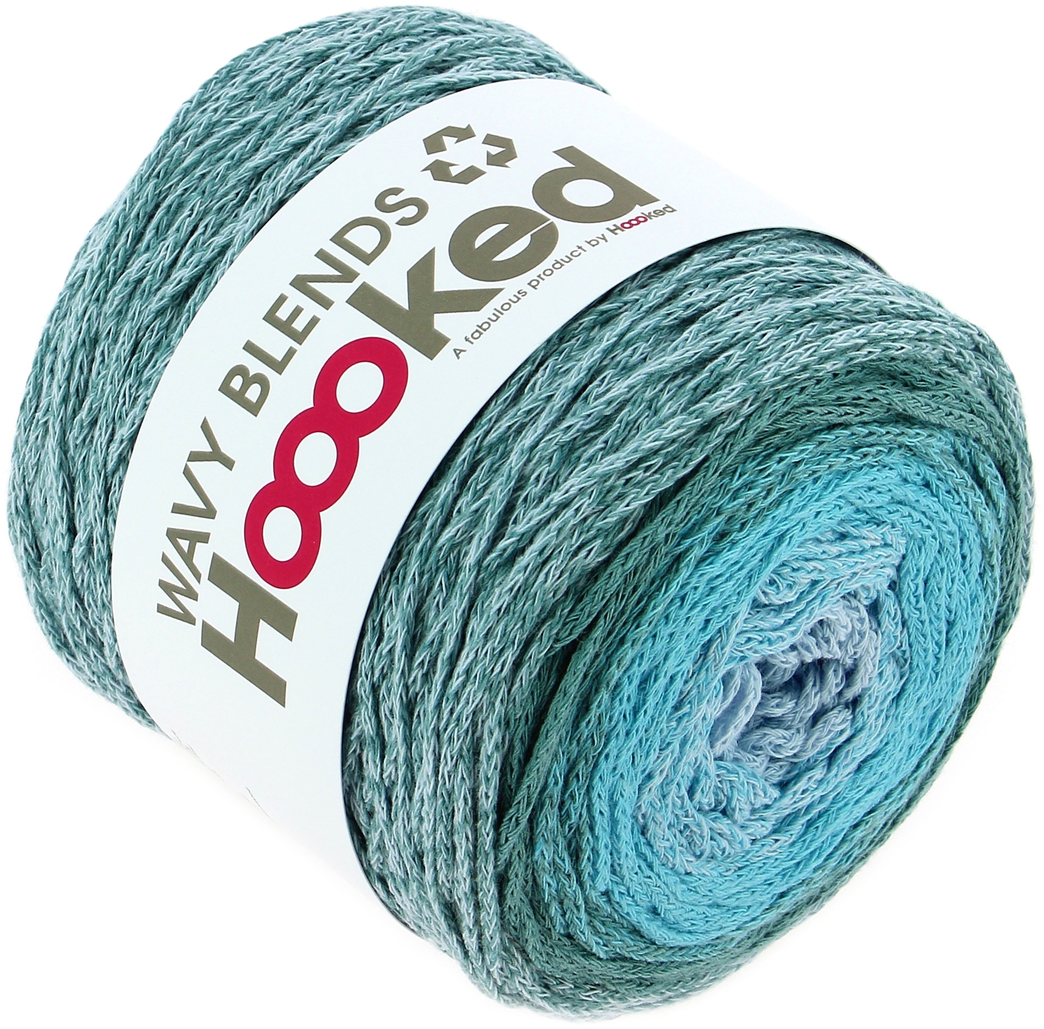 Hoooked Wavy Blends Yarn Sea Splash