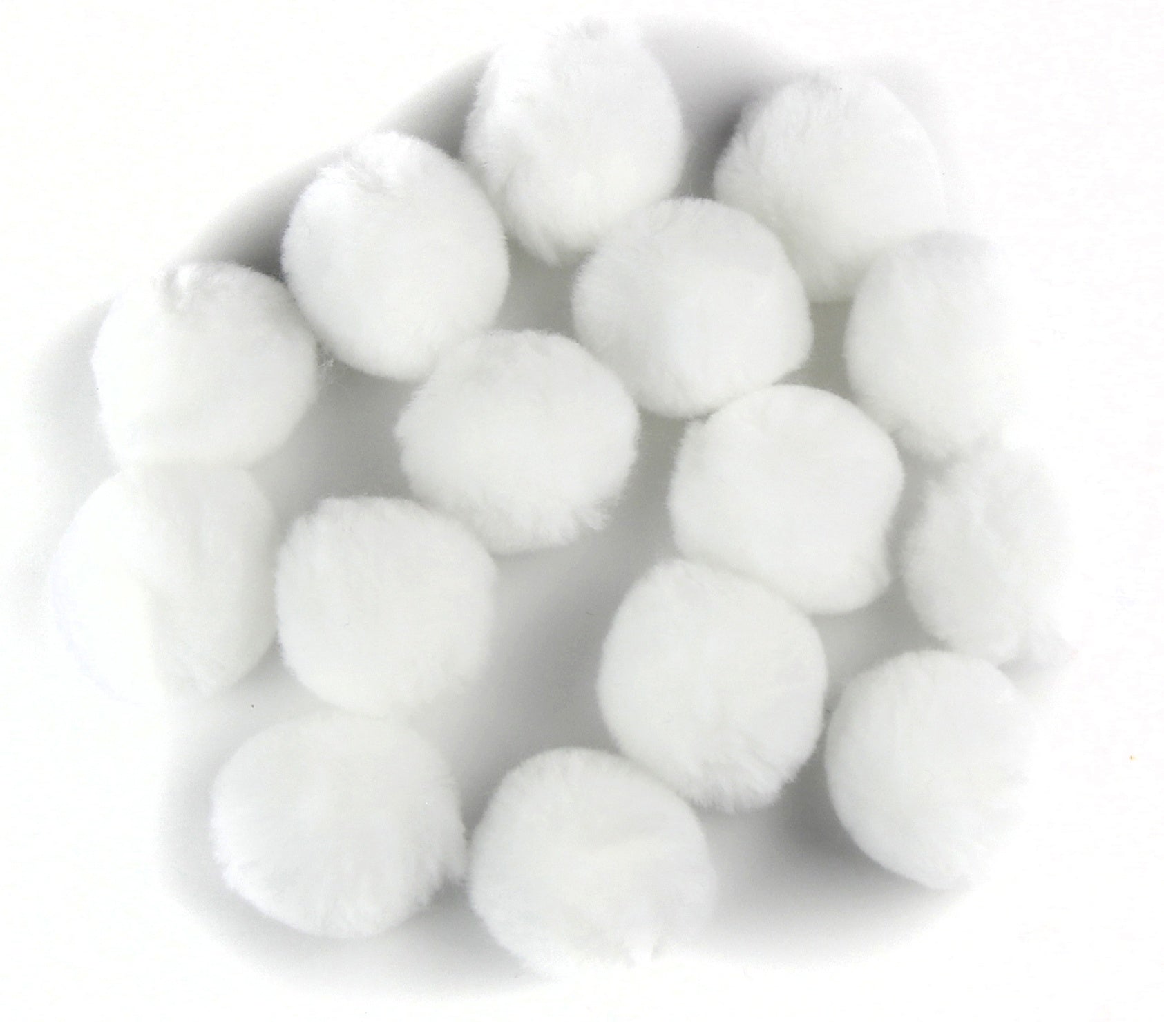 Touch Of Nature 1.5" Pom-Poms 15/Pkg White