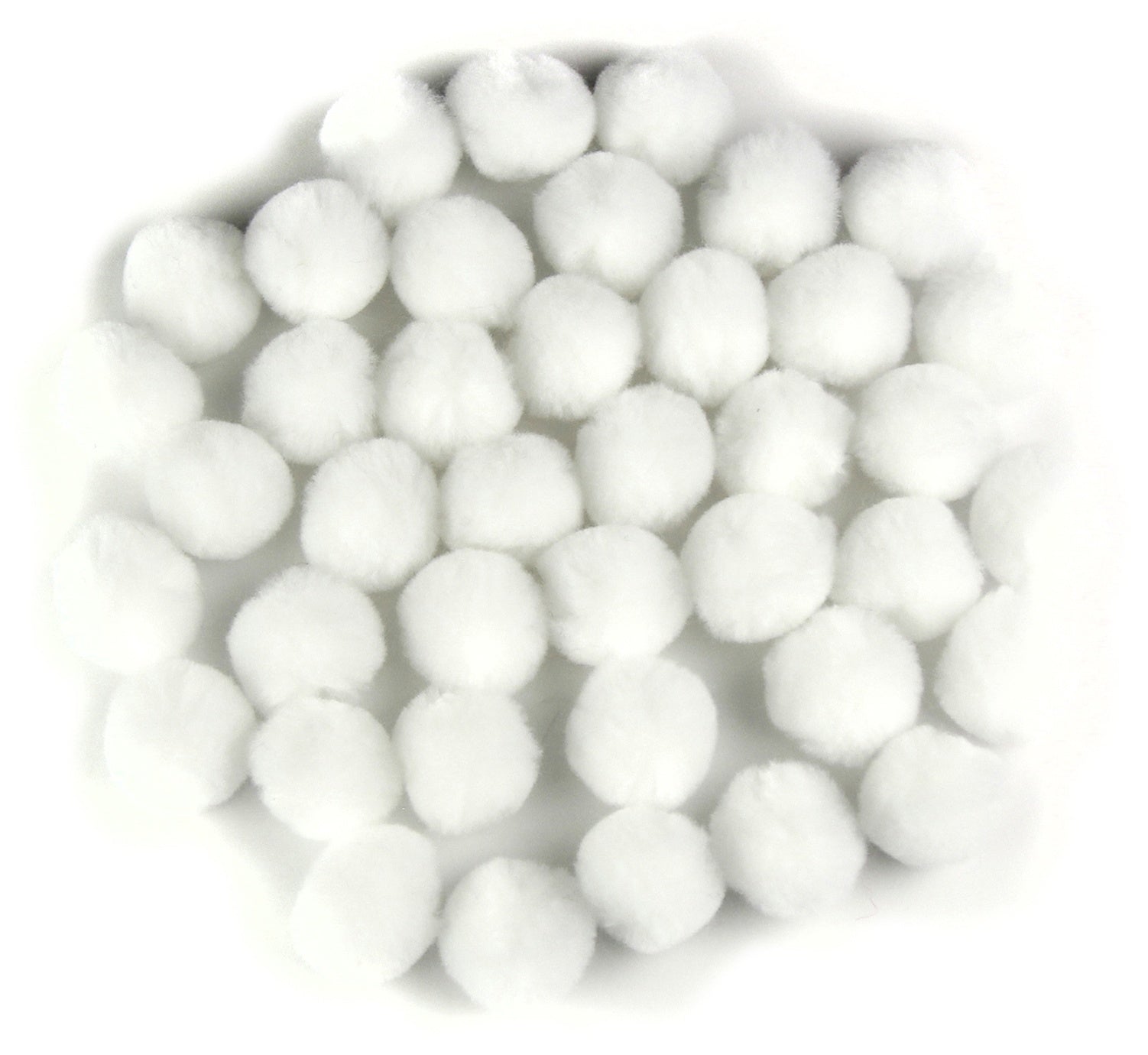 Touch Of Nature 1" Pom-Poms 40/Pkg White