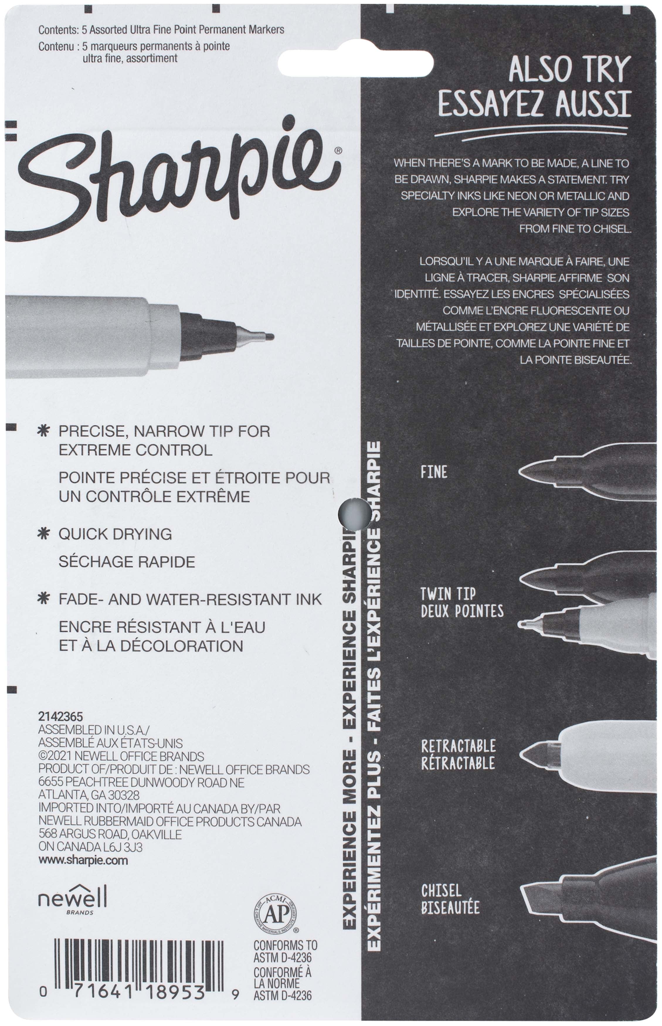 Sharpie Mystic Gems Ultra-Fine Point Permenant Marker 5/Pkg 