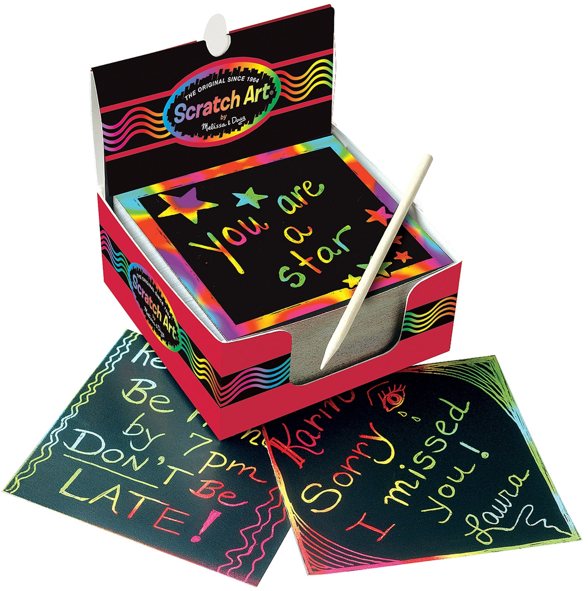 Rainbow Mini Scratch Art Notes 125/Pkg 