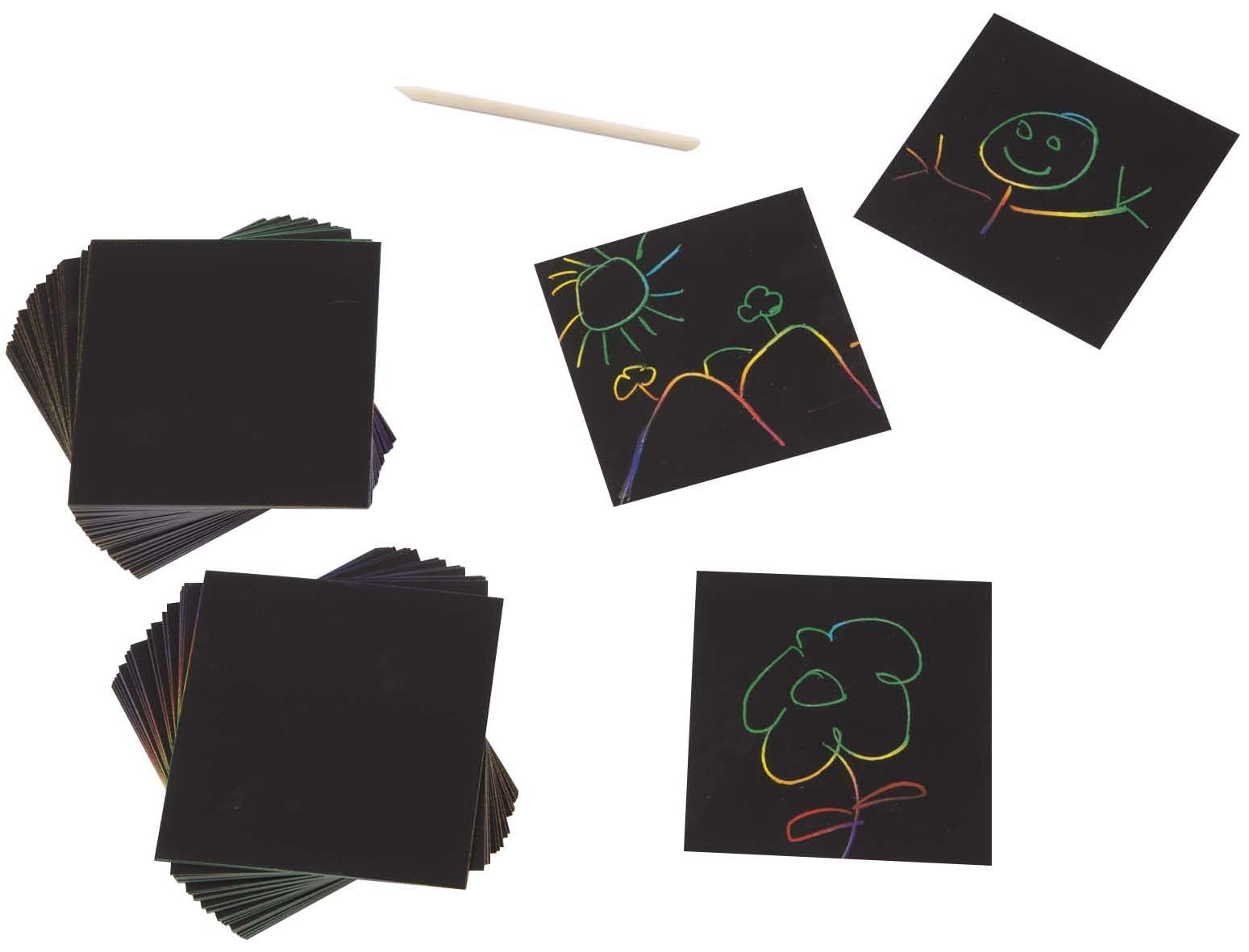 Rainbow Mini Scratch Art Notes 125/Pkg 