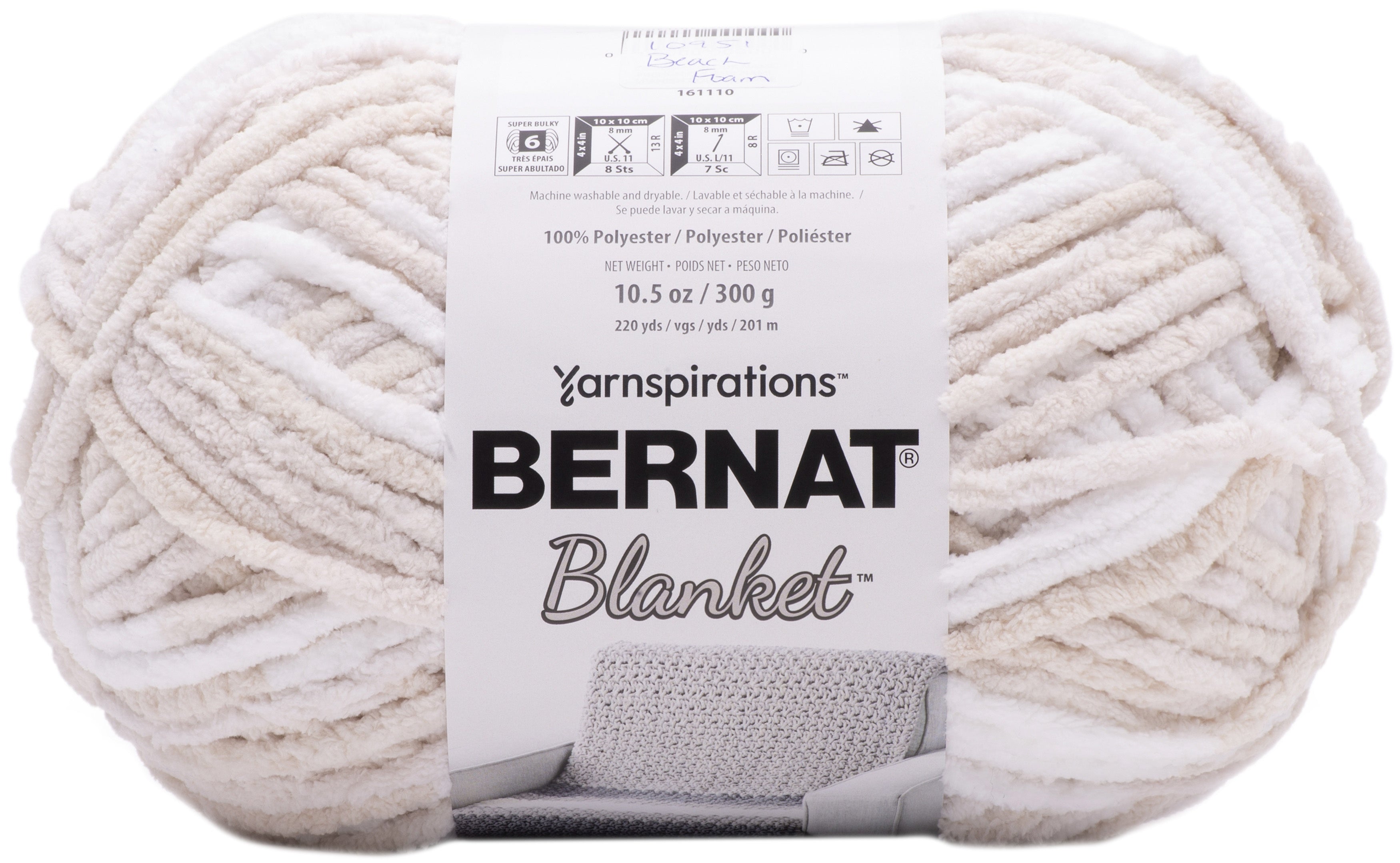Bernat Blanket Big Ball Yarn Beach Foam