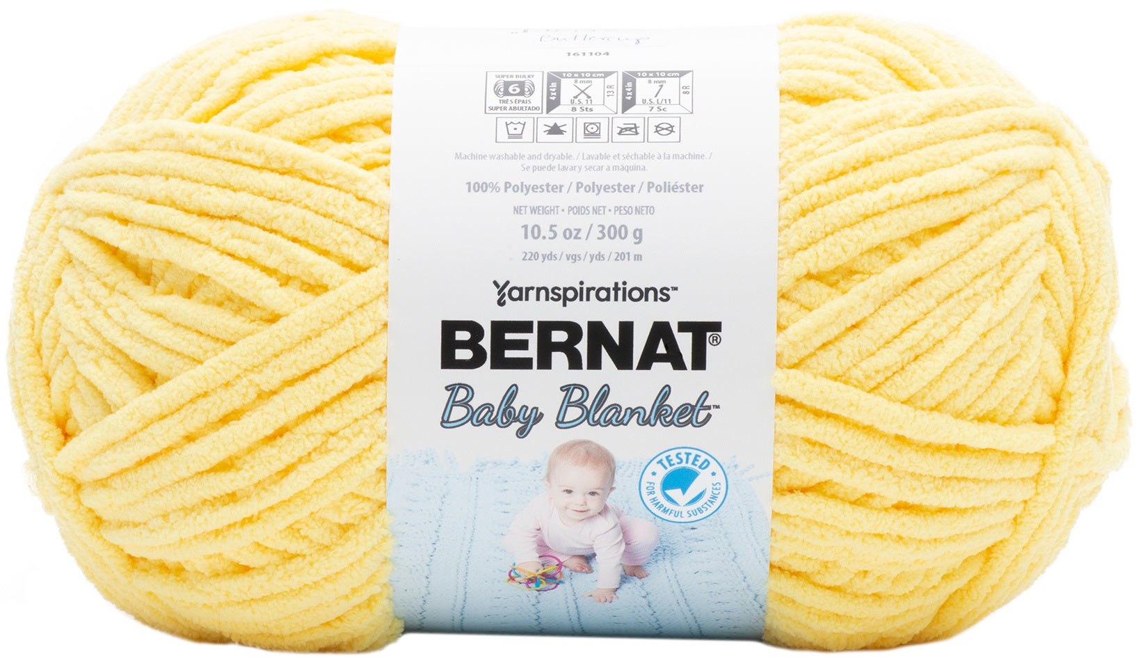 Bernat Baby Blanket Big Ball Yarn Buttercup