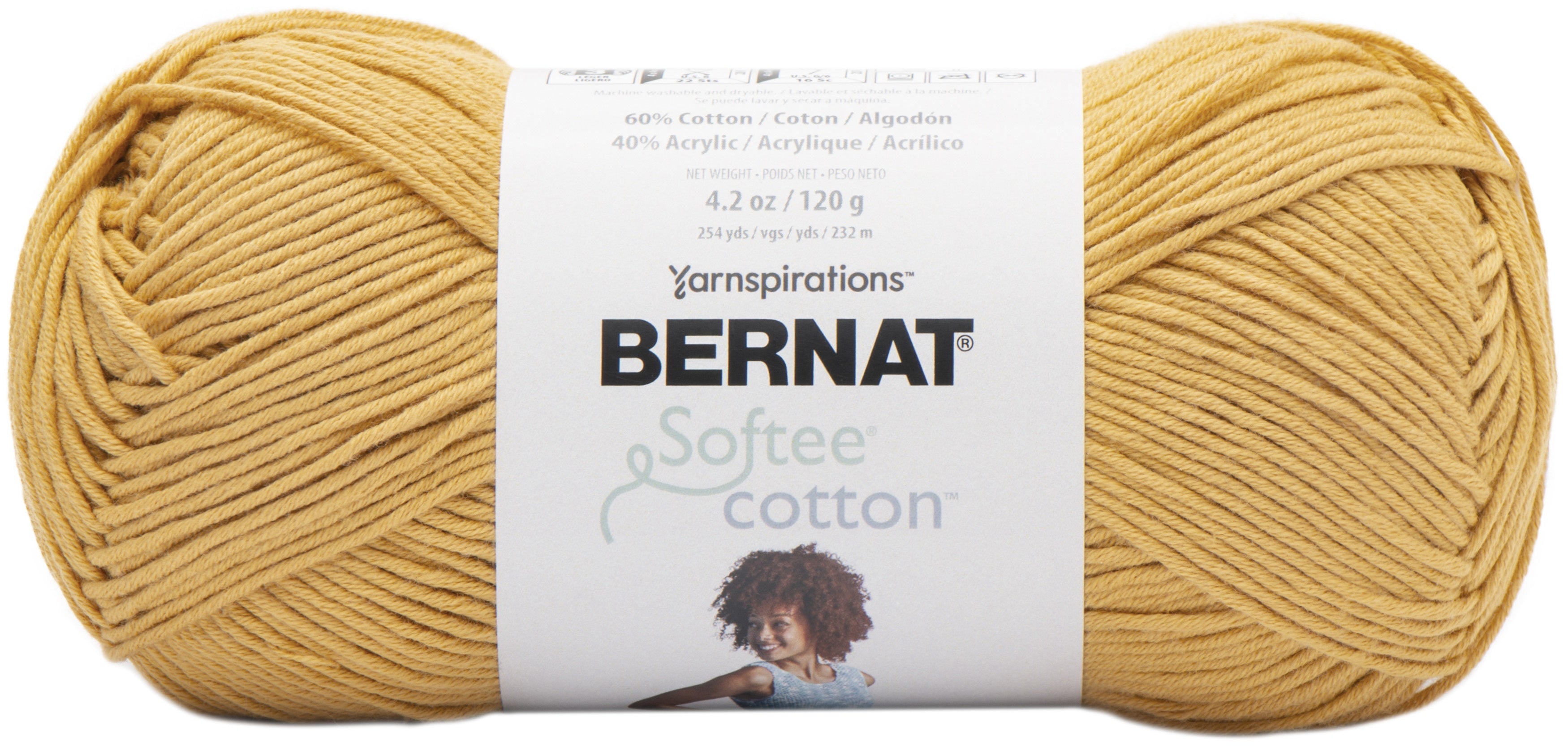 Bernat Softee Cotton Yarn-Golden