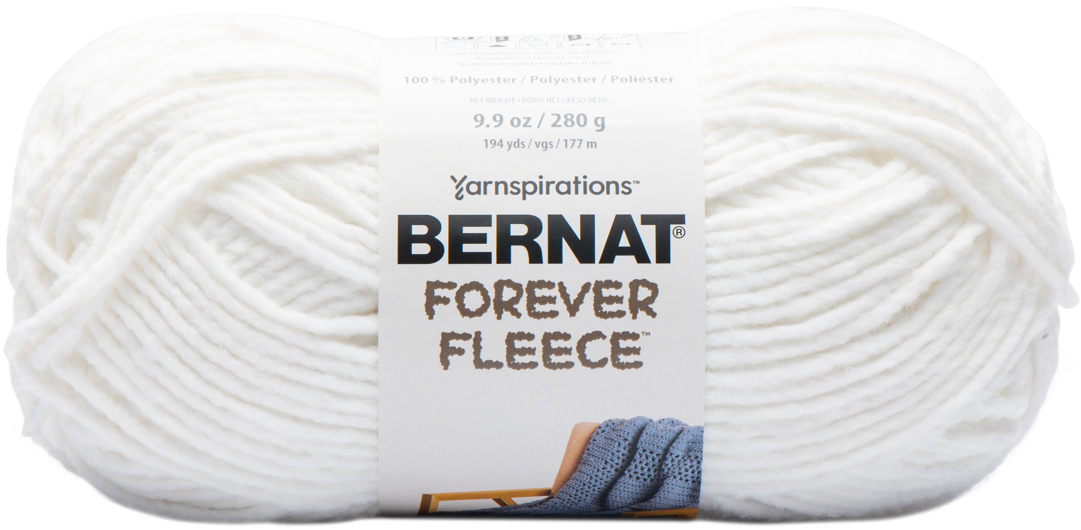 Bernat Forever Fleece Yarn-White Noise
