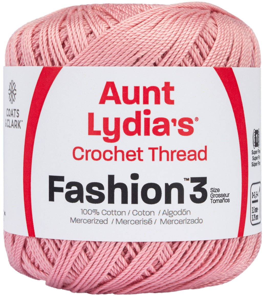 Aunt Lydia's Fashion Crochet Thread Size 3 Soft Mauve