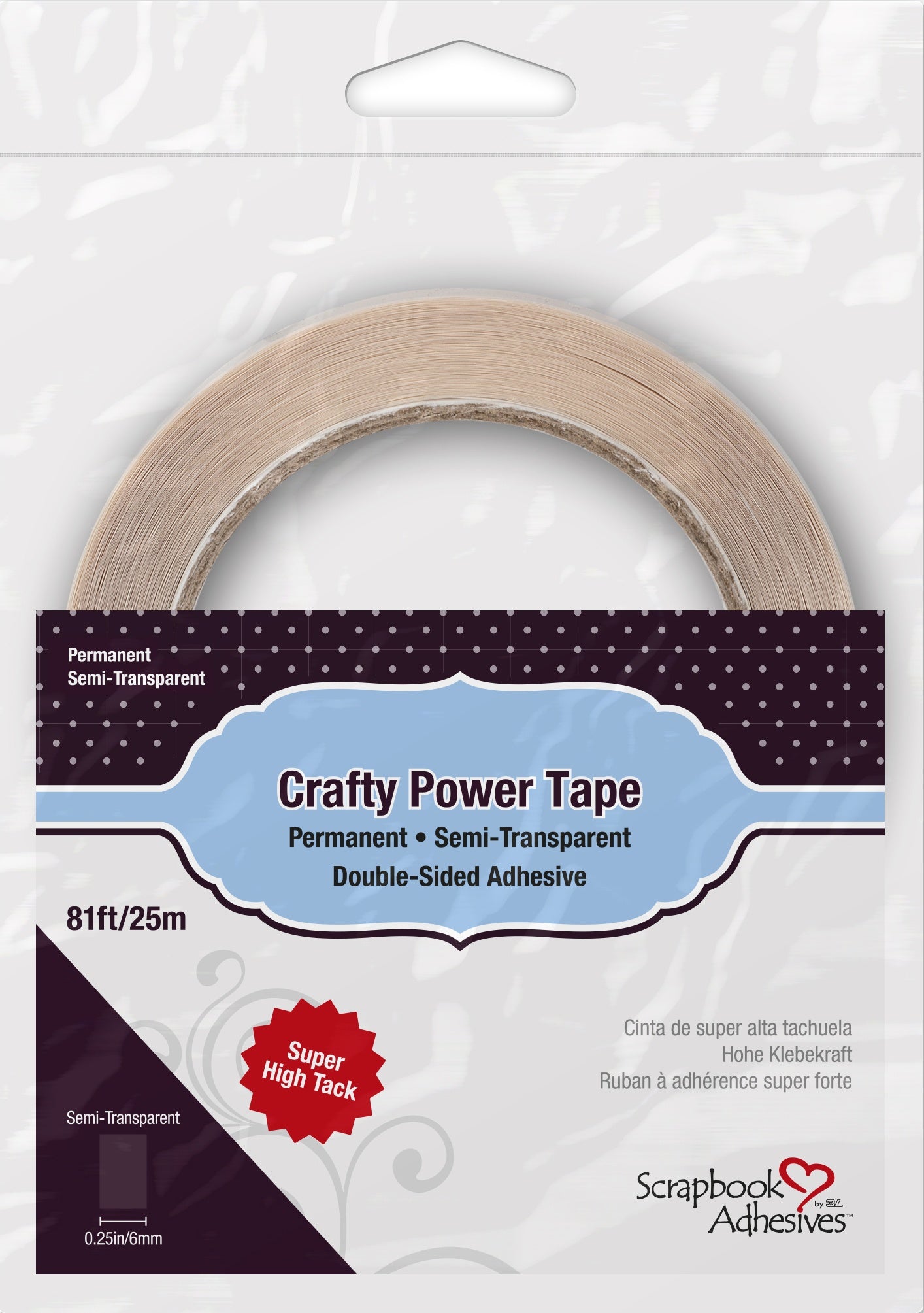 Scrapbook Adhesives Crafty Power Tape Refill .25"X81'