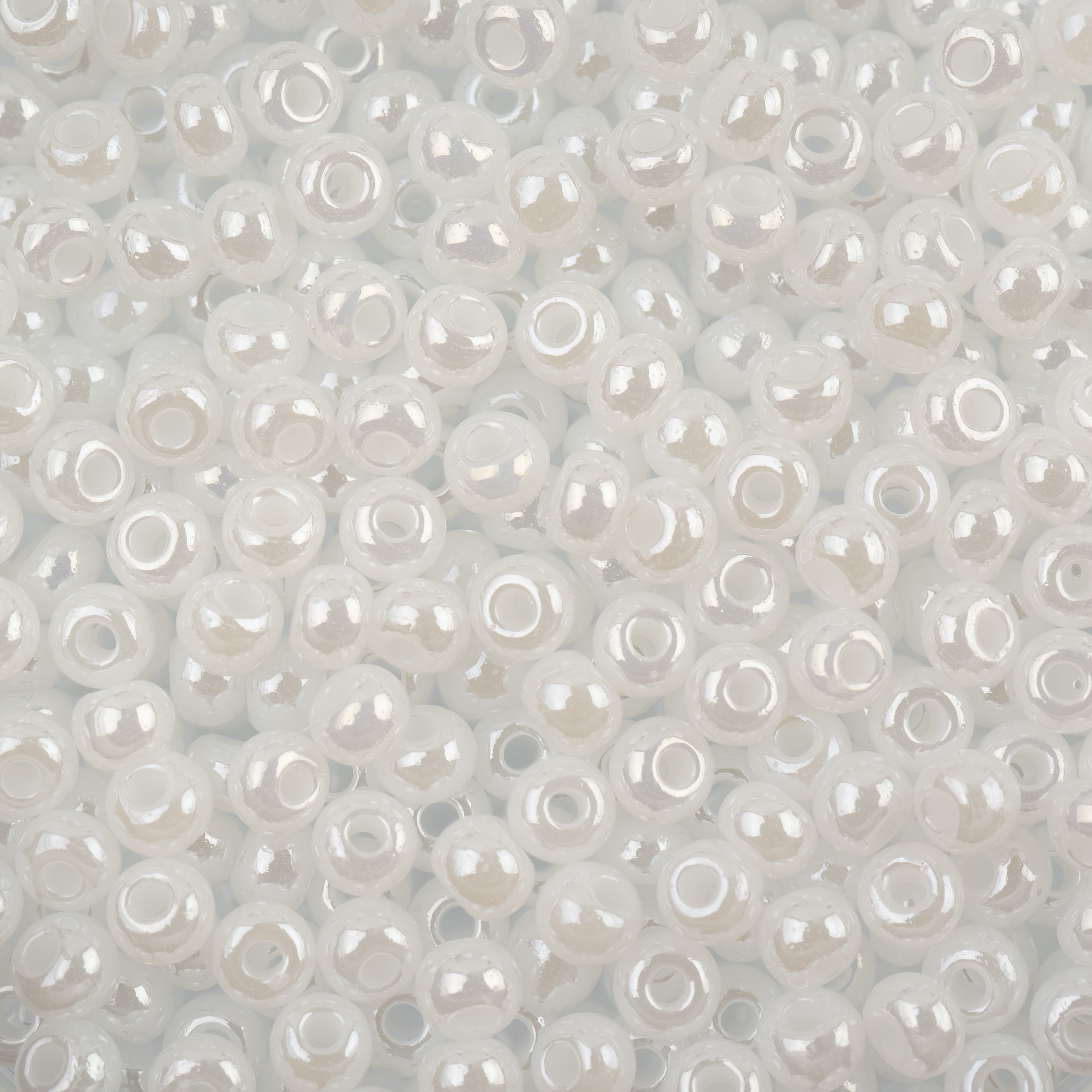 John Bead Czech Seed Beads 24g 6/0 White Pearl