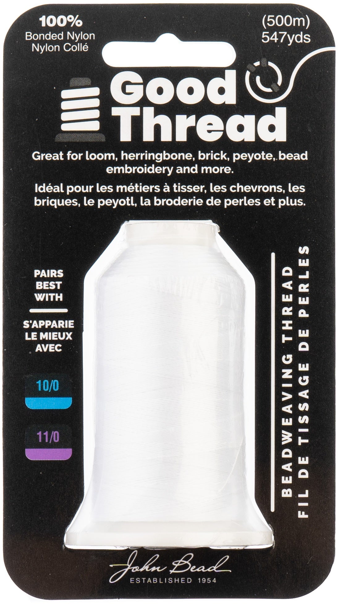 John Bead Good Thread 500m Spool White