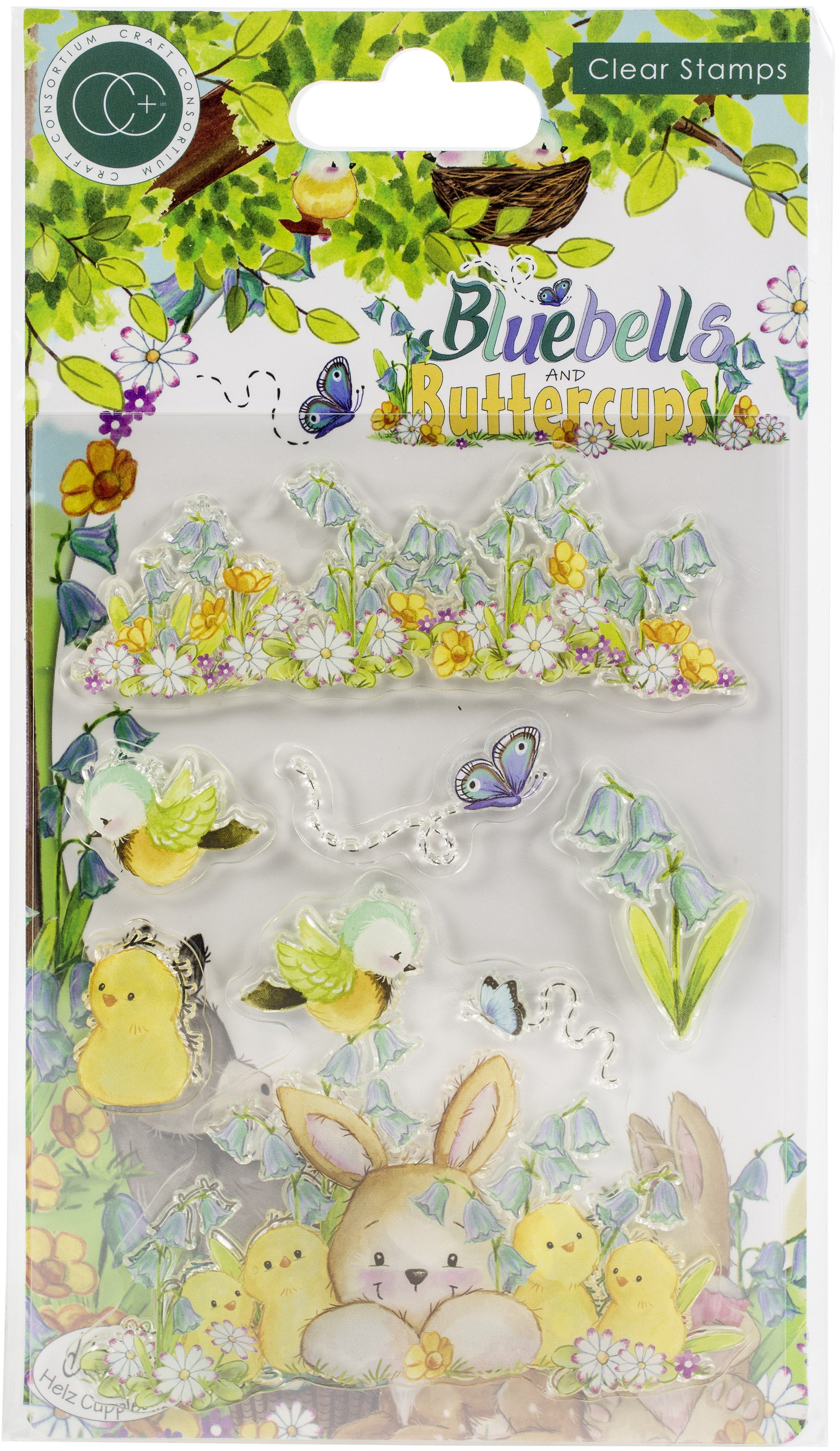 Craft Consortium A5 Clear Stamps Chicks, Bluebells & Buttercups