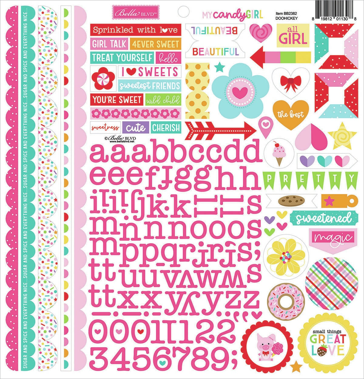 My Candy Girl Cardstock Stickers 12"X12"-Doohickey