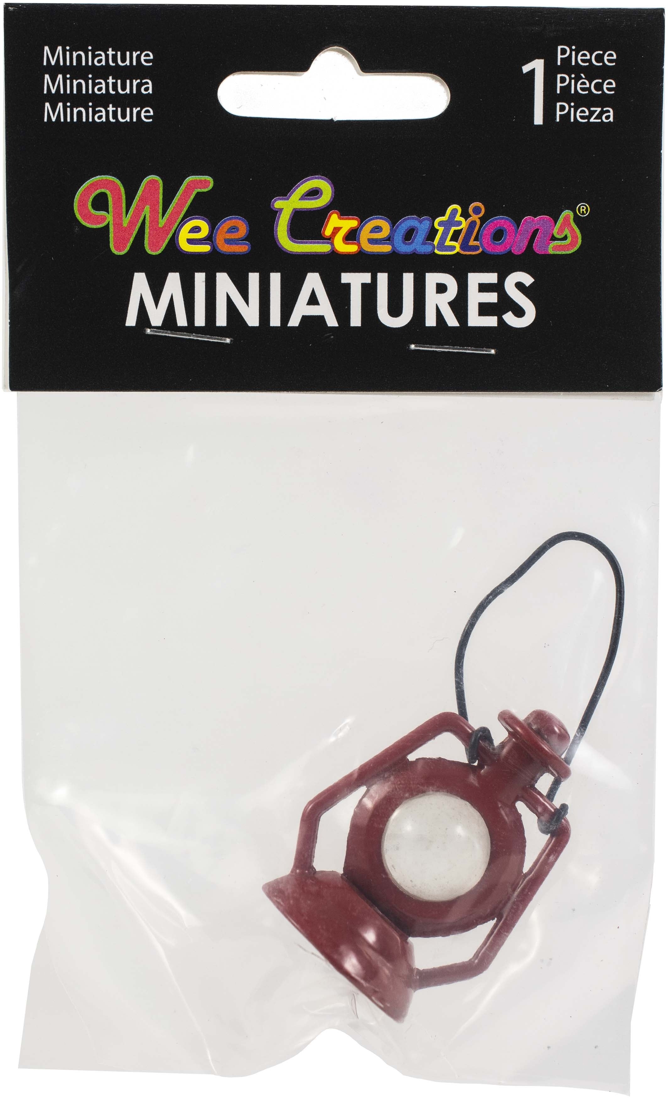 Touch Of Nature Wee Creations Miniature 2" Red Lantern 