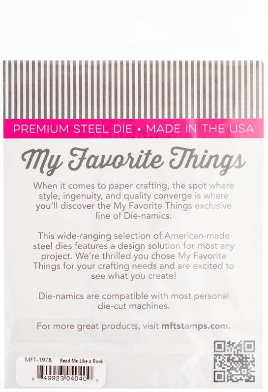 My Favorite Things Die-namics Die Read Me Like A Book