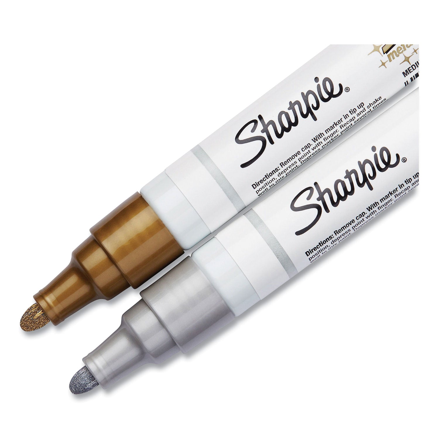 Sharpie Medium Point Oil-Based Paint Markers 2/Pkg Gold, Silver