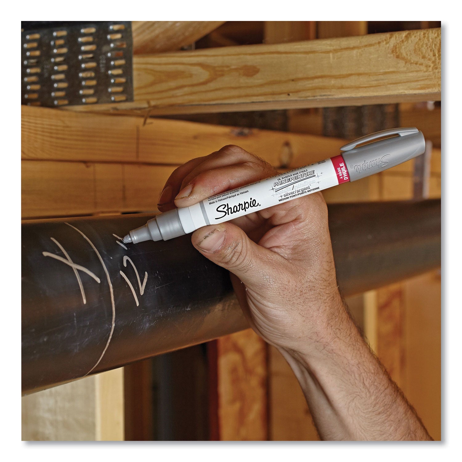 Sharpie Medium Point Oil-Based Paint Markers 2/Pkg Gold, Silver