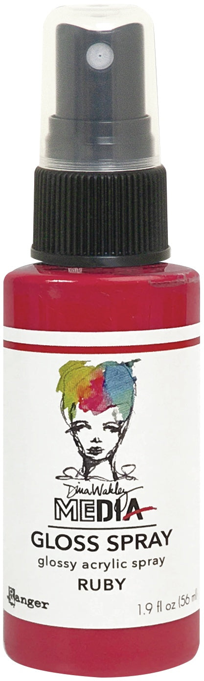Dina Wakley Media Gloss Sprays 2oz Ruby