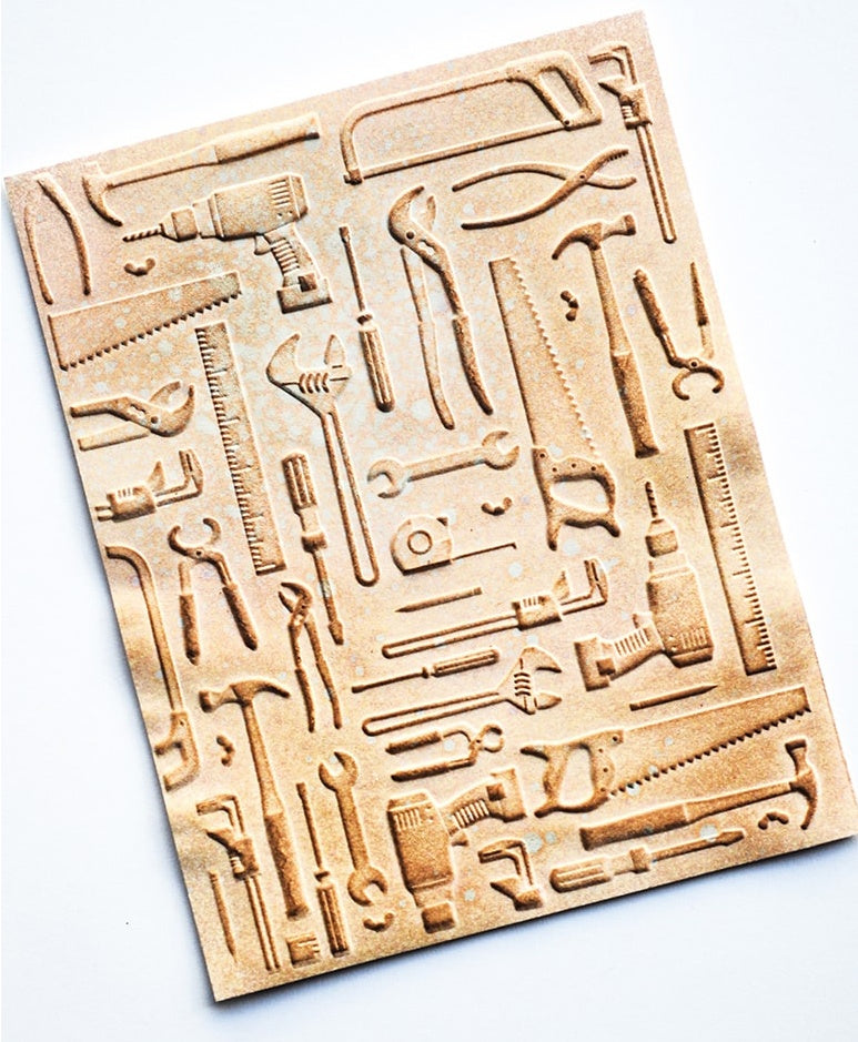 Memory Box 3D Embossing Folder 4.5"X5.75" Toolshed