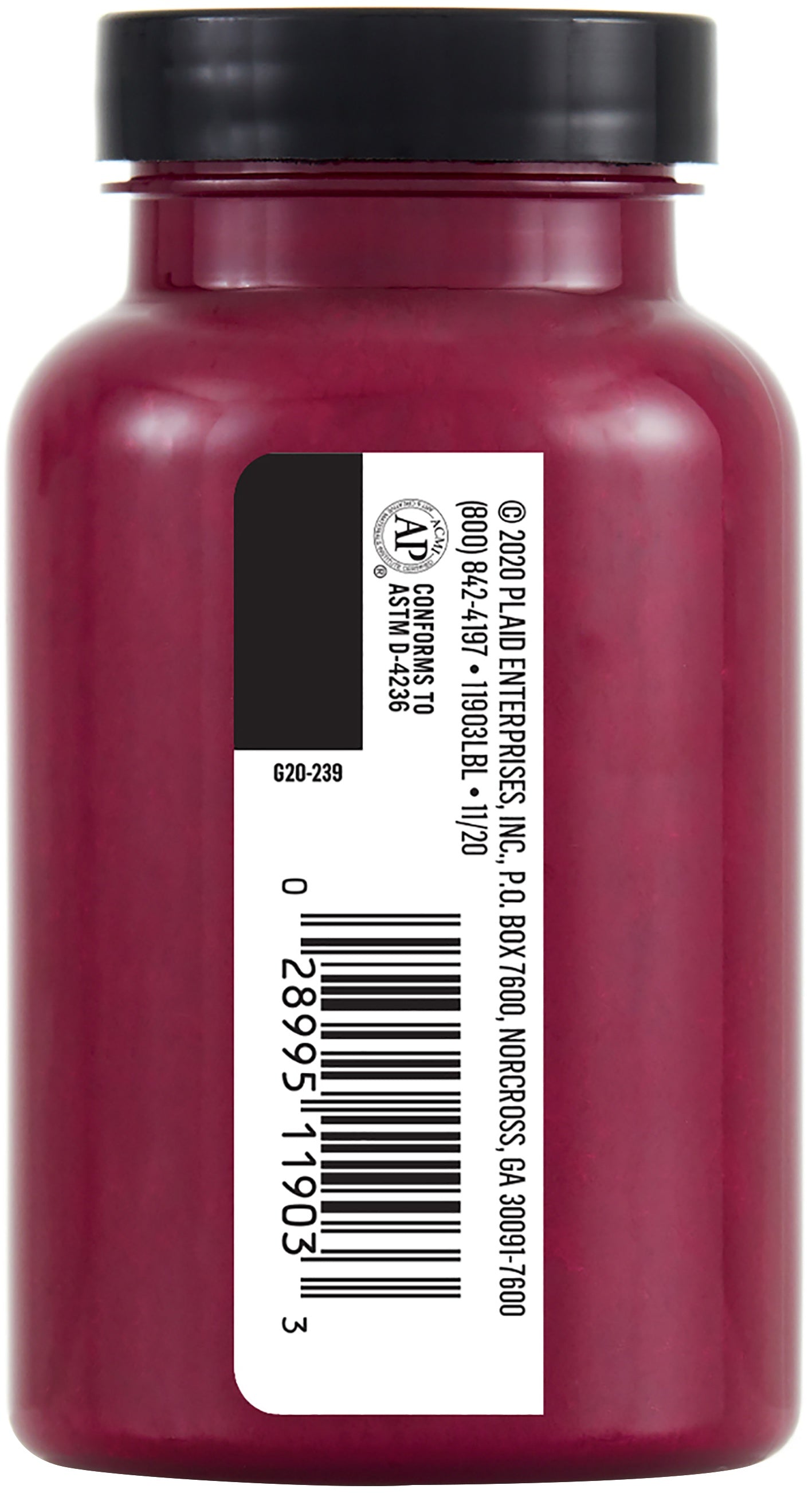 FolkArt ONE Decor Gloss Paint 8oz Cranberry Cocktail