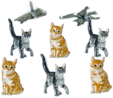Eyelet Outlet Shape Brads 12/Pkg Feline
