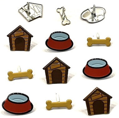 Eyelet Outlet Shape Brads 12/Pkg Kennel Mix