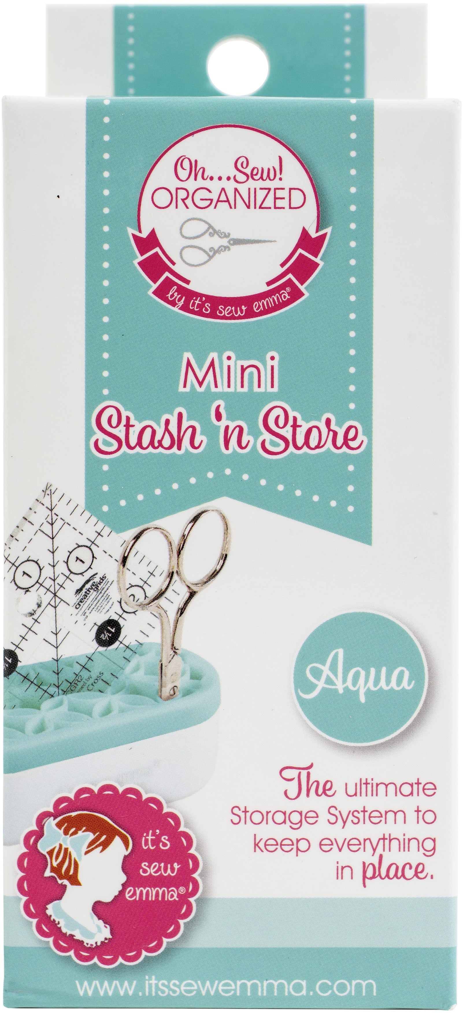 It's Sew Emma MINI OhSew! Organized Stash 'n Store Aqua