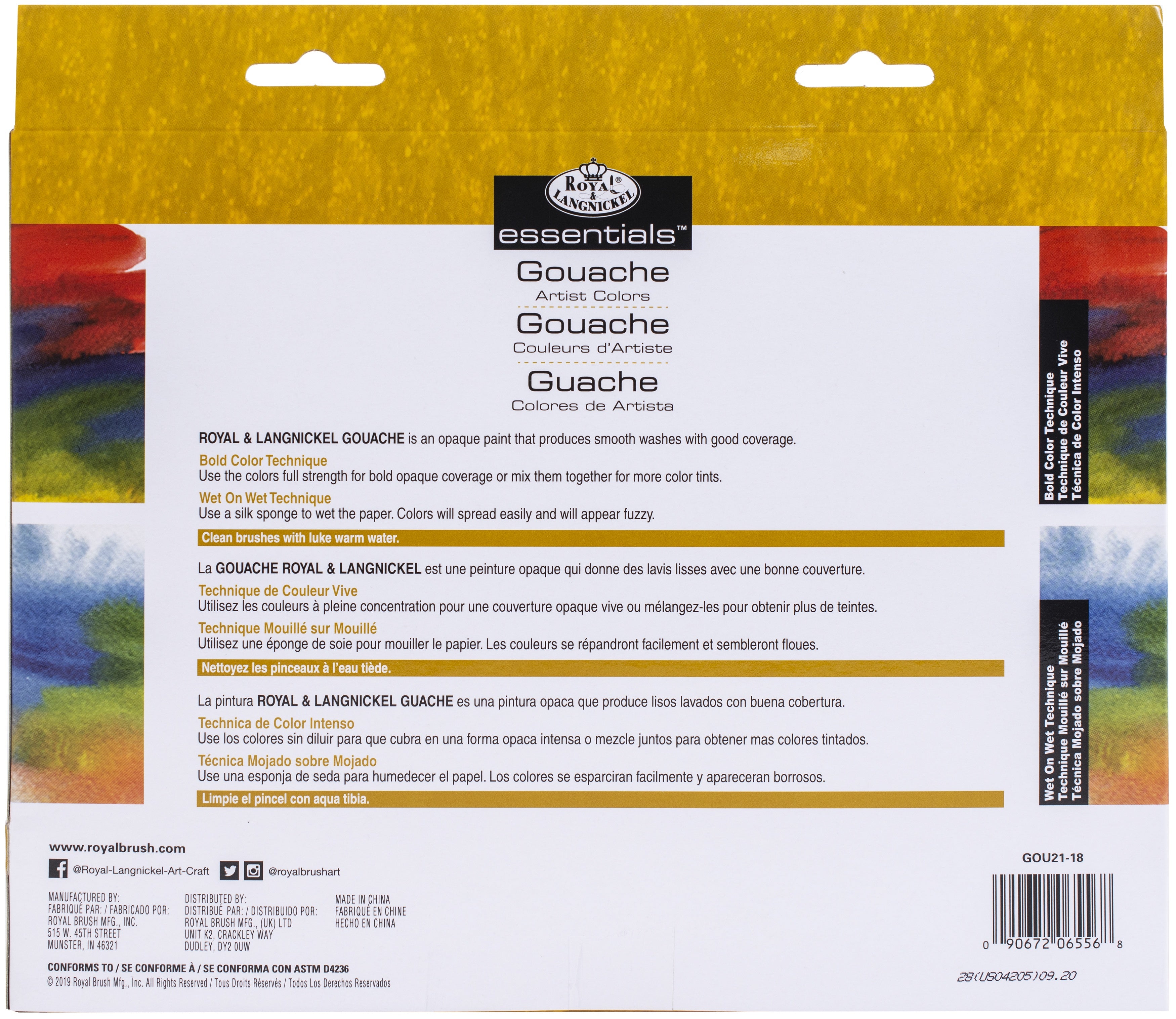 Royal & Langnickel(R) Essentials(TM) Gouche Paint 21ml 18/Pkg