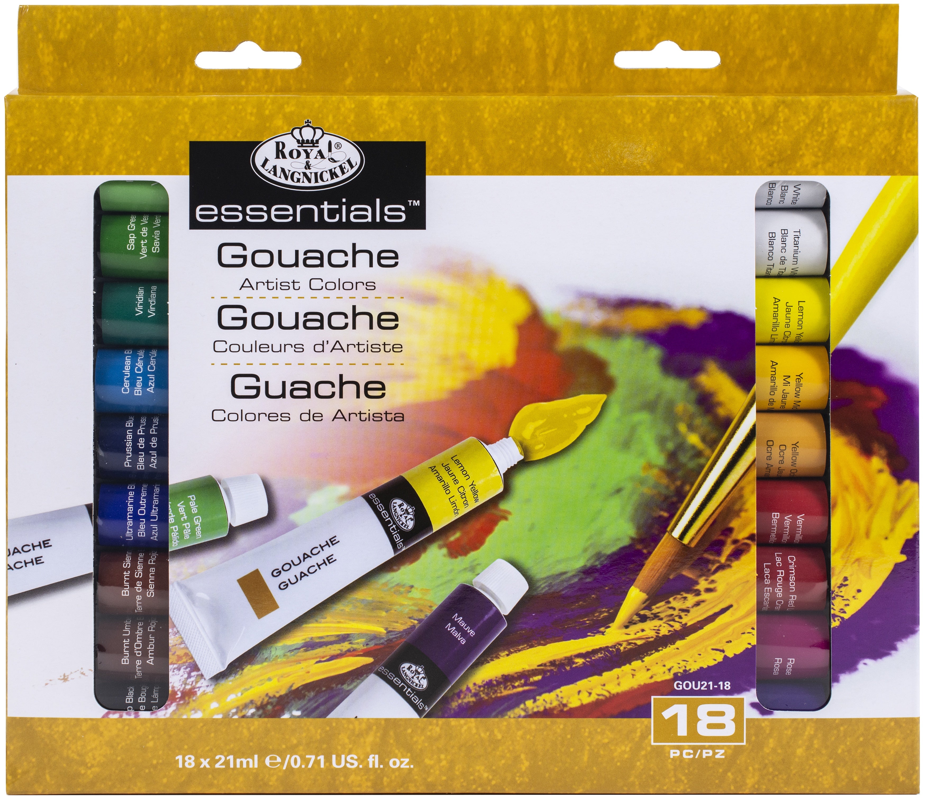 Royal & Langnickel(R) Essentials(TM) Gouche Paint 21ml 18/Pkg