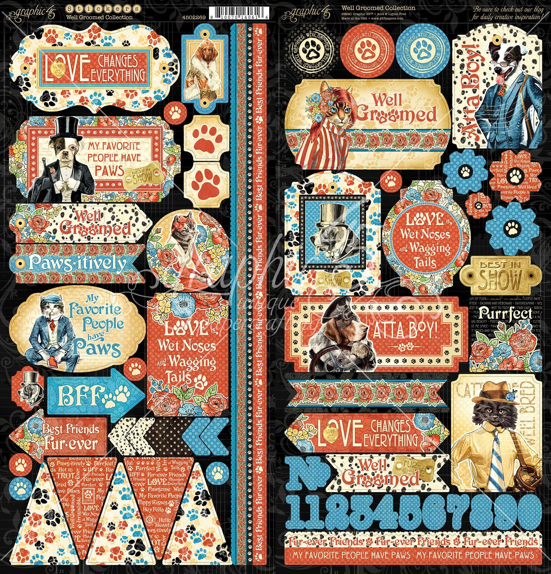 Well Groomed Cardstock Stickers 12"X12"  