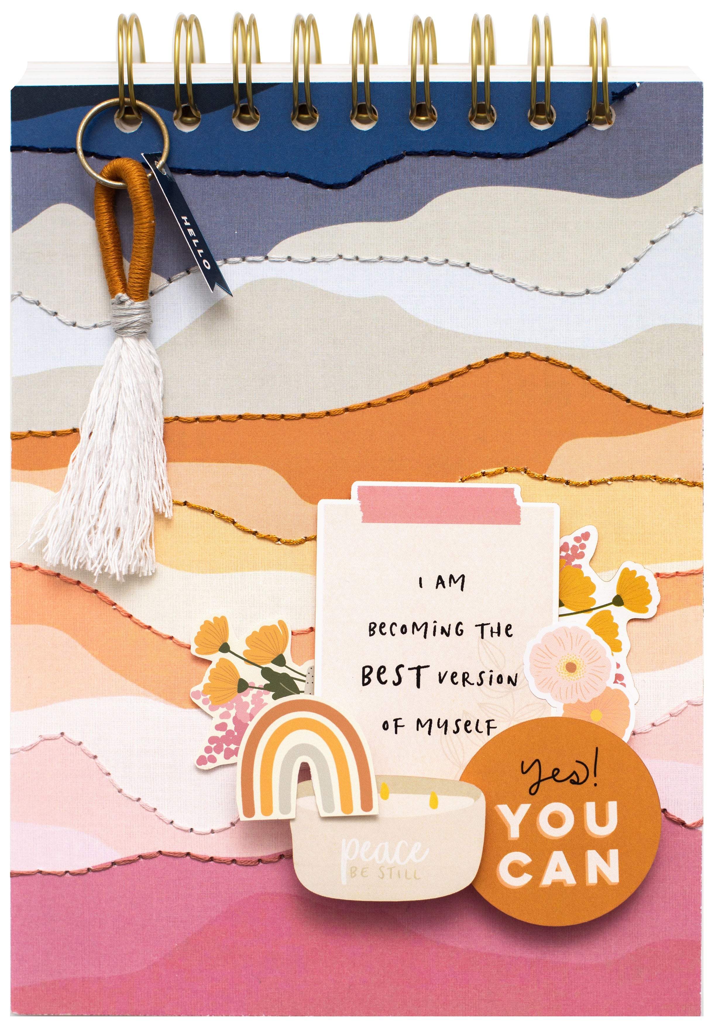 Jen Hadfield Peaceful Heart Ephemera Cardstock Die-Cuts Phrase W/Gold Foil Accents