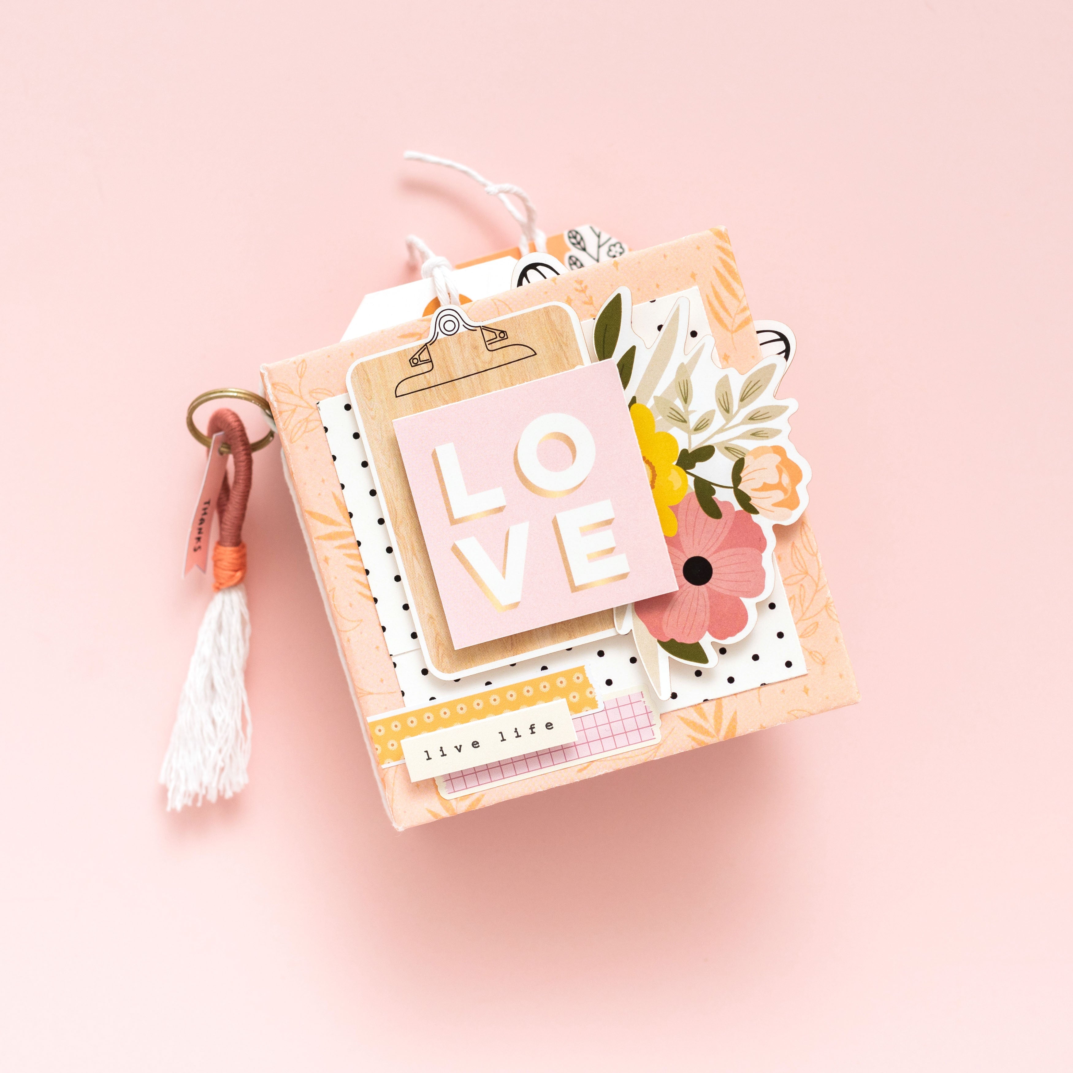Jen Hadfield Peaceful Heart Ephemera Cardstock Die-Cuts Phrase W/Gold Foil Accents