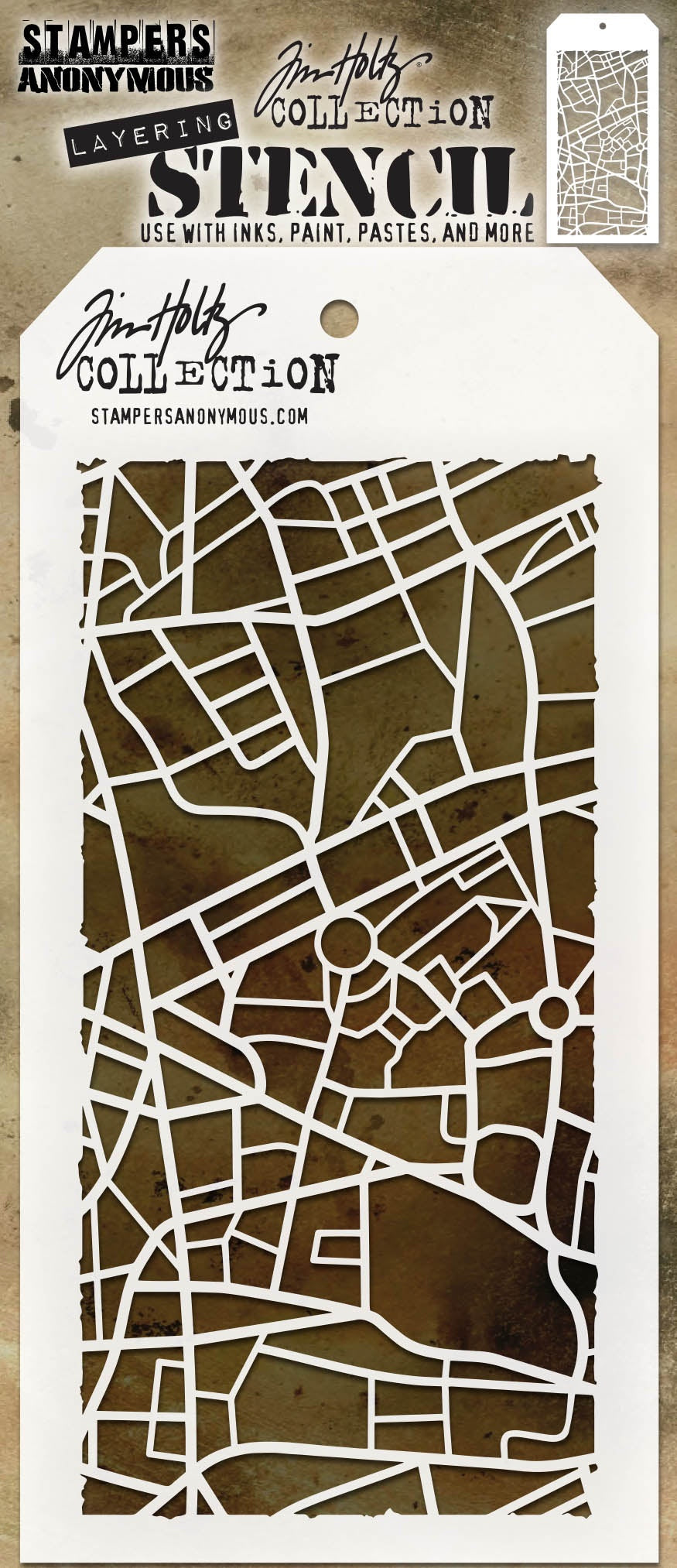 Tim Holtz Layered Stencil 4.125"X8.5"-Metropolis