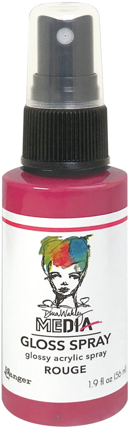 Dina Wakley Media Gloss Sprays 2oz Rouge