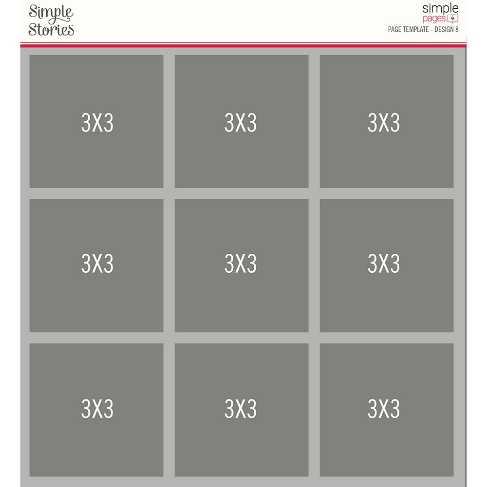 Simple Stories Simple Pages Page Template (1) 9-3"X3"