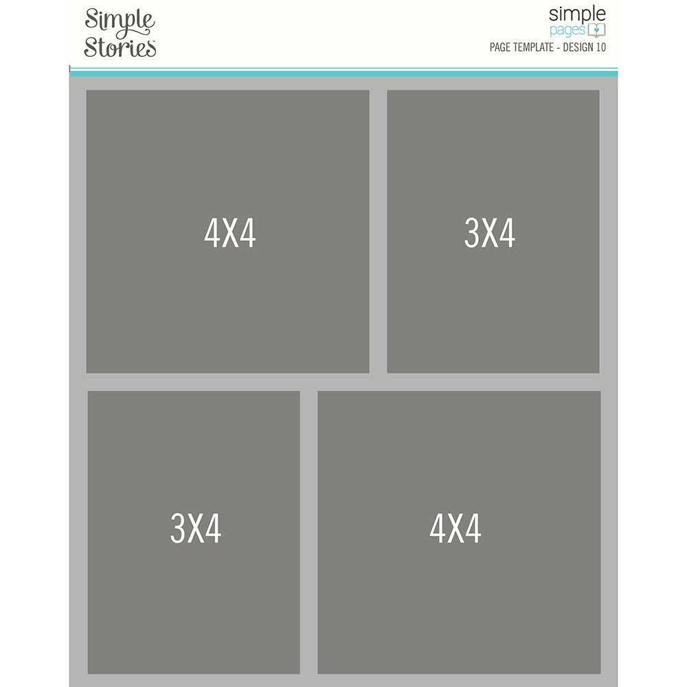 Simple Stories Simple Pages Page Template (1) 2-4"X4" & 2-3"X4"